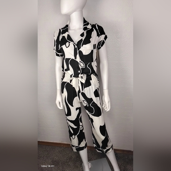 Stars Above Monochrome Swirl Jumpsuit - Picture 2 of 7